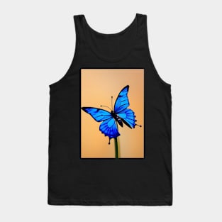 EYECATCHING BLUE BUTTERFLY Tank Top